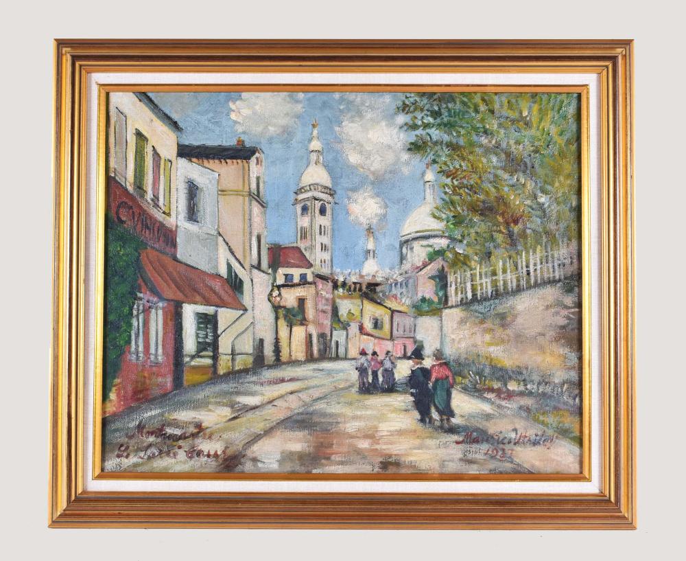 Appraisal: MANNER OF MAURICE UTRILLO FR - PAINTINGMontmartre Bearing a signature