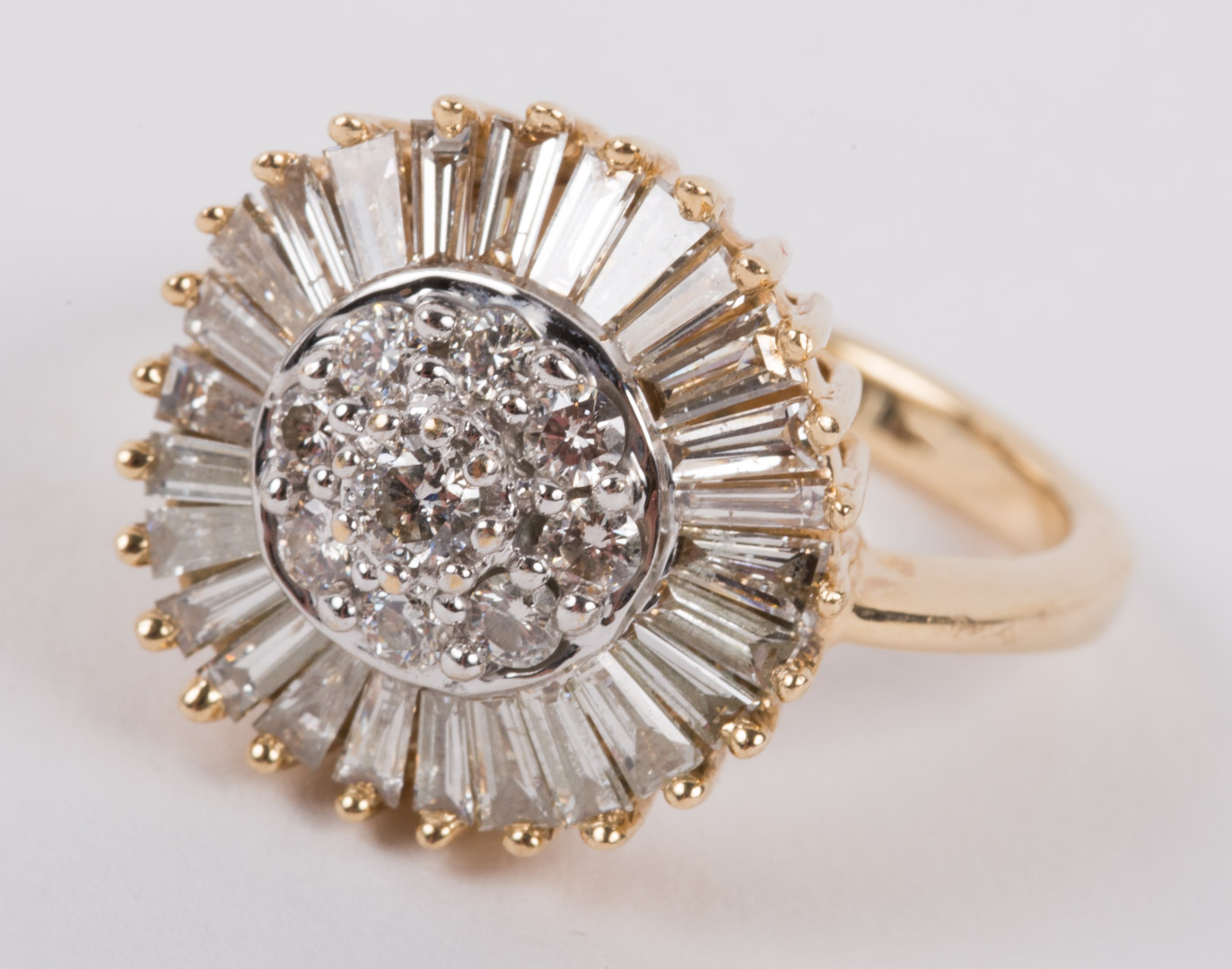 Appraisal: A Diamond Ballerina Style Ring k yellow gold ballerina style