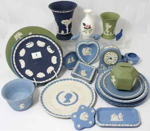 Appraisal: A collection of various Wedgwood Jasperware to include Vases Dishes