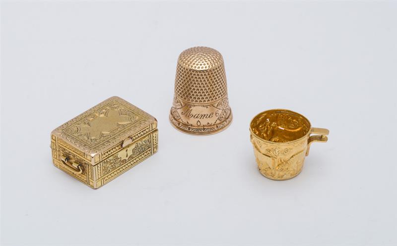 Appraisal: SILVER-GILT PILL BOX IN THE FORM OF A WRITING BOX