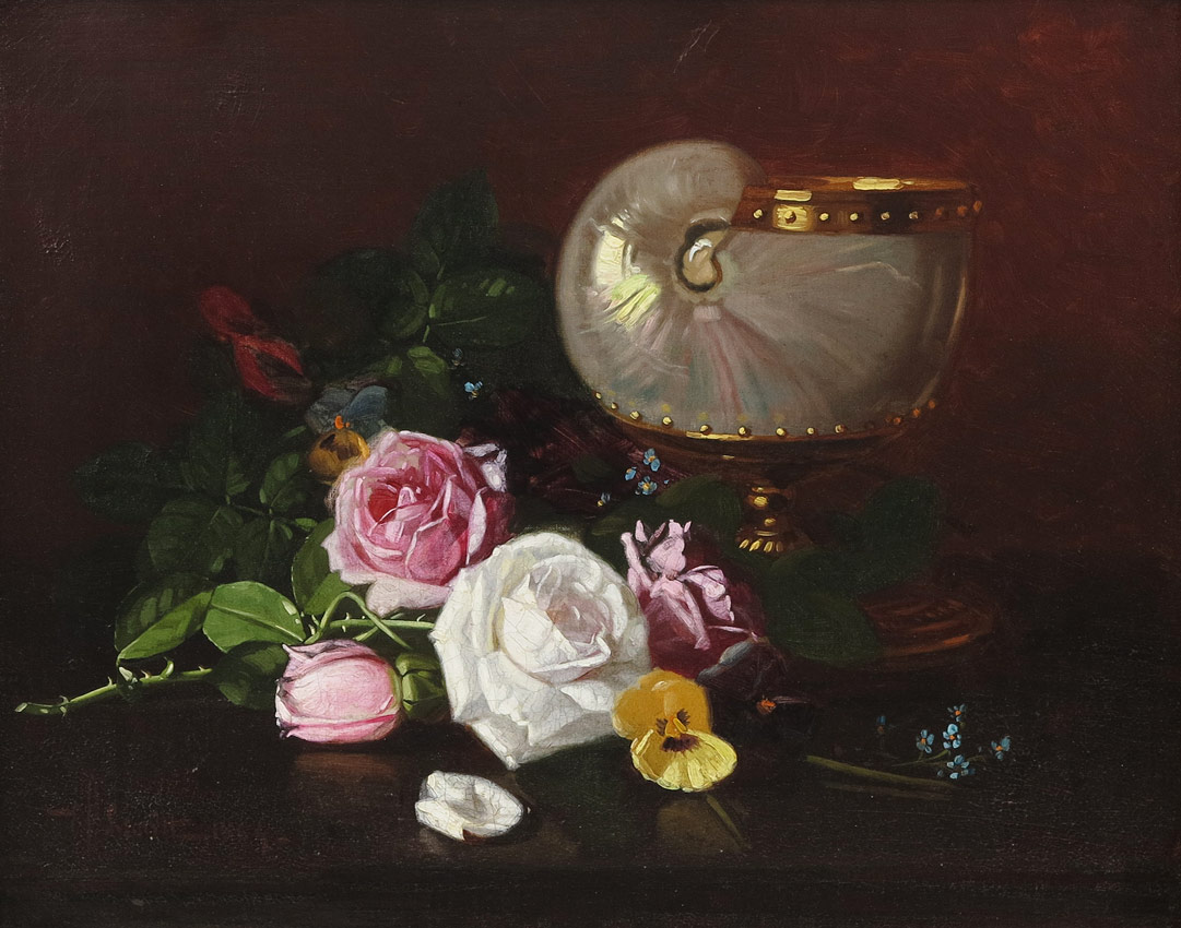 Appraisal: LEAVITT Edward Chalmers American - ''Still Life of Flowers and