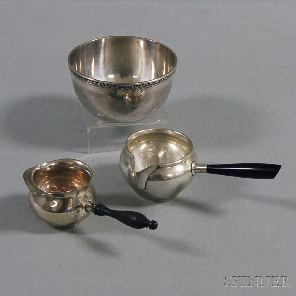 Appraisal: Three Small Sterling Silver Items a Goodnow Jenks for Theodore