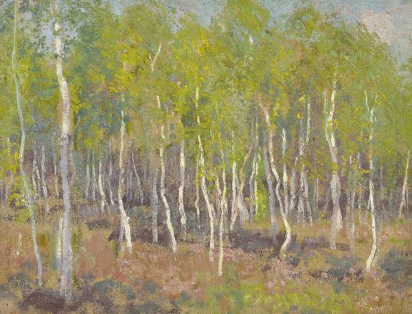 Appraisal: EMANUEL PHILLIPS FOX - Sapling Forest oil on canvas on