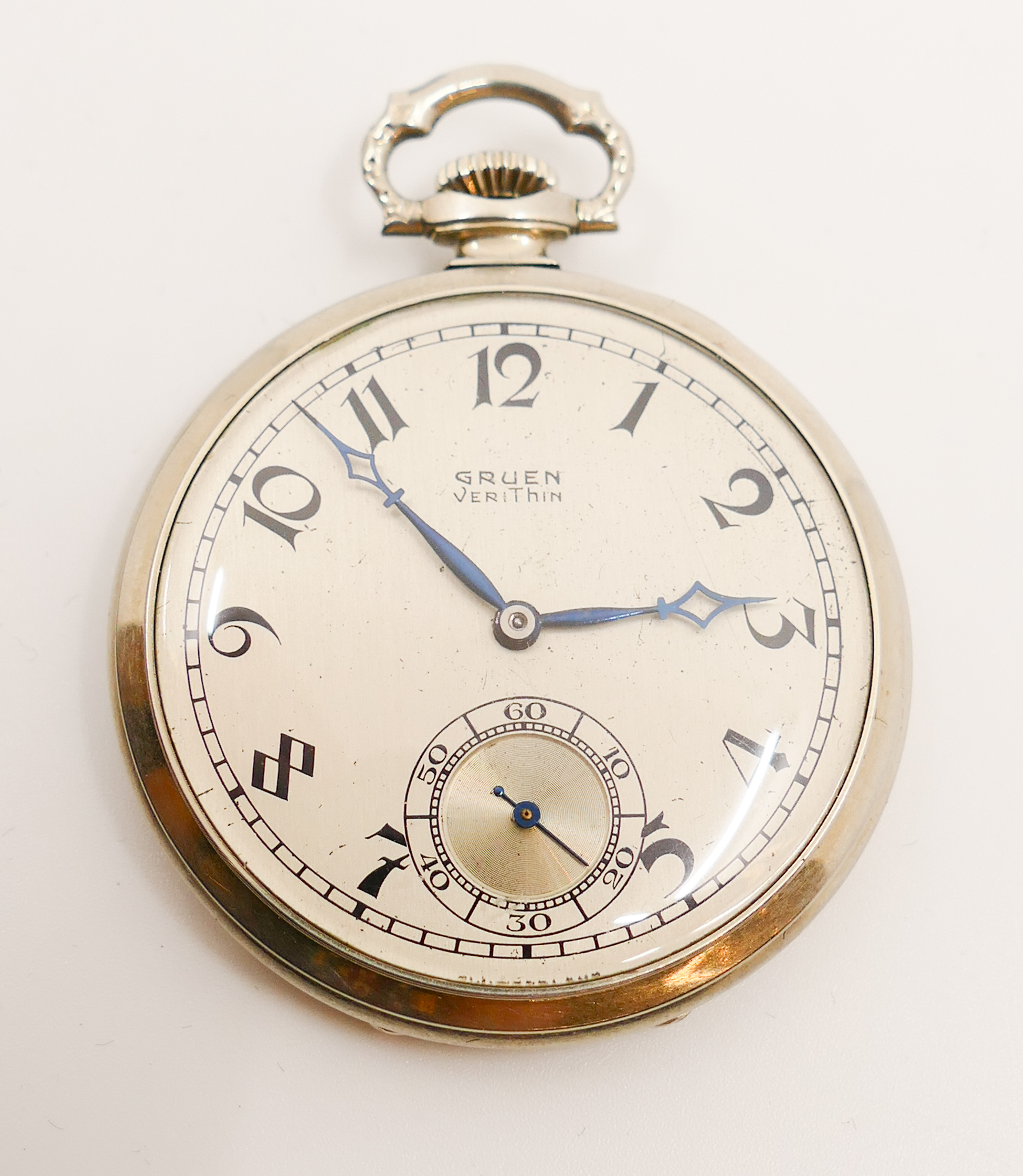 Appraisal: Gruen Verithin Jewel Art Deco Pocket Watch