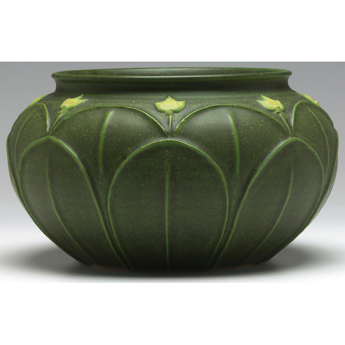 Appraisal: The Arts and Clay Co jardiniere contemporary broad shape with