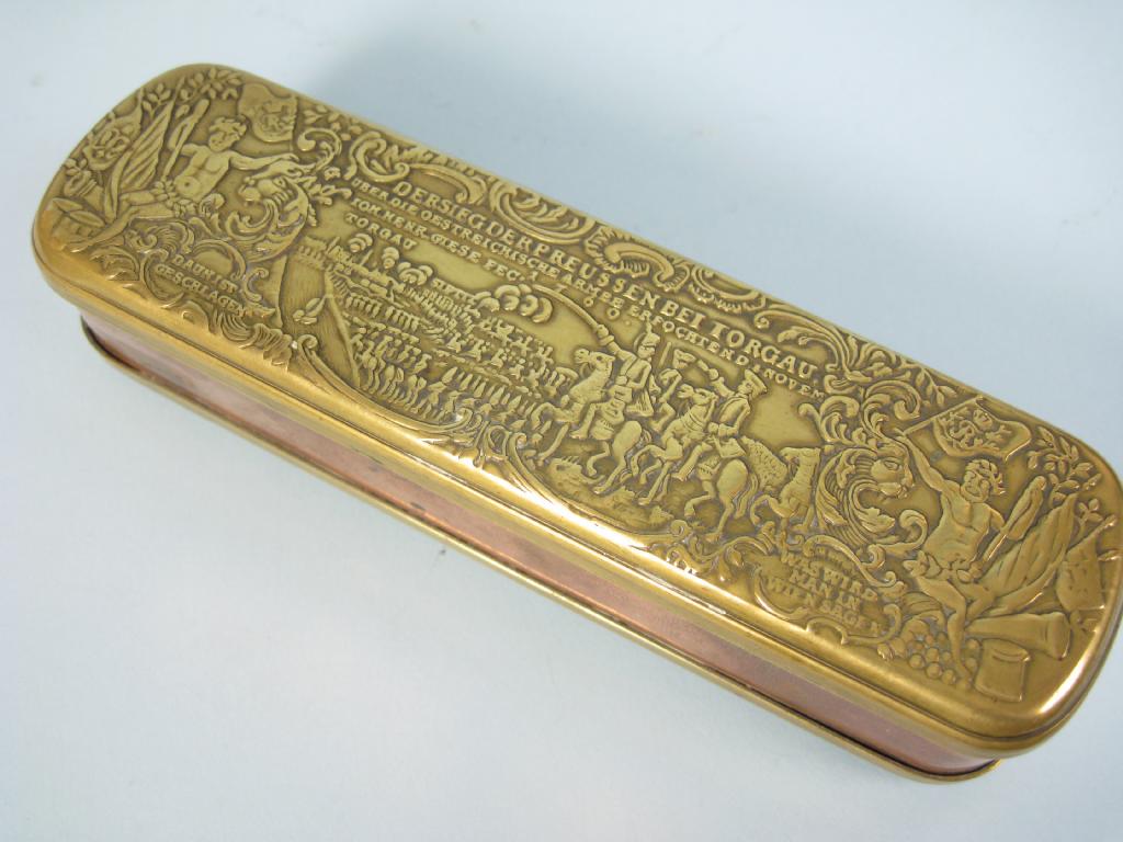 Appraisal: An th Century brass and copper Tobacco Box by Henry