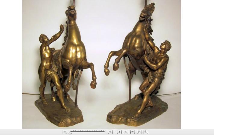 Appraisal: Pair of Continental gilt metal Marly horses early th century