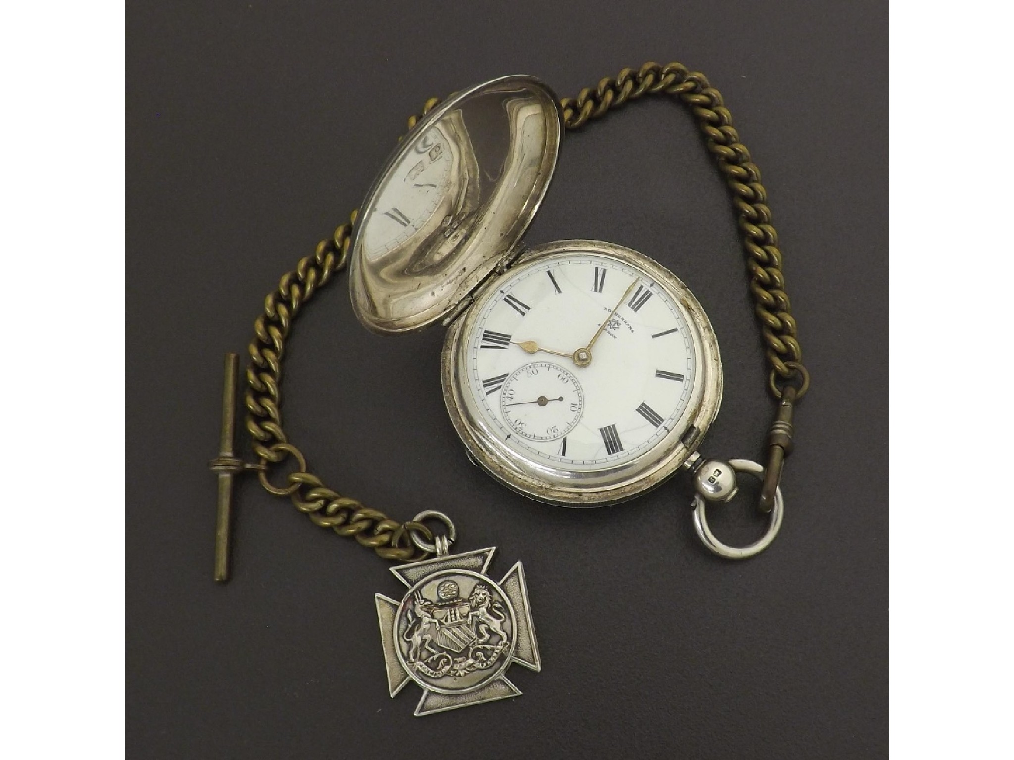 Appraisal: Rotherams Military issue going barrel lever hunter pocket watch Birmingham