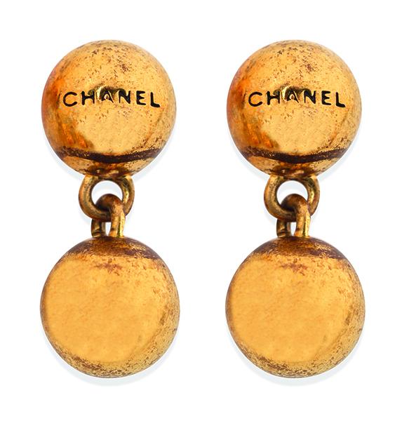 Appraisal: A PAIR DROP EARRINGS BY CHANEL