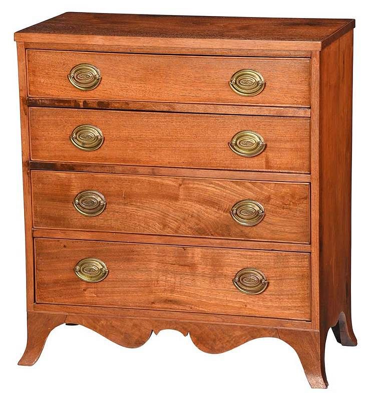 Appraisal: American Federal Walnut Child's Size Chest possibly Virginia in origin