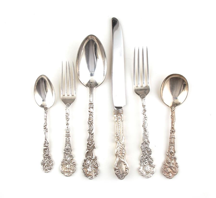 Appraisal: Gorham Versailles sterling flatware service circa engraved with initials OHP