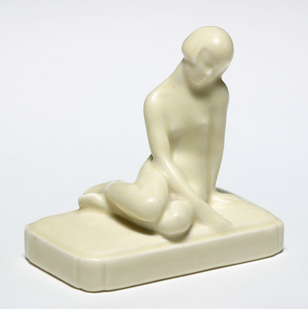 Appraisal: Rookwood Deco nude female art pottery figure by Bob Cut