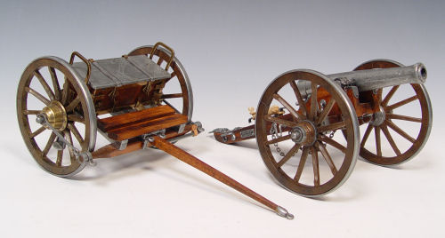 Appraisal: CIVIL WAR DAHLGREN MODEL CANNON WITH LIMBER Detailed realistic model