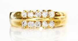 Appraisal: An ct gold round brilliant cut diamond set dress ring