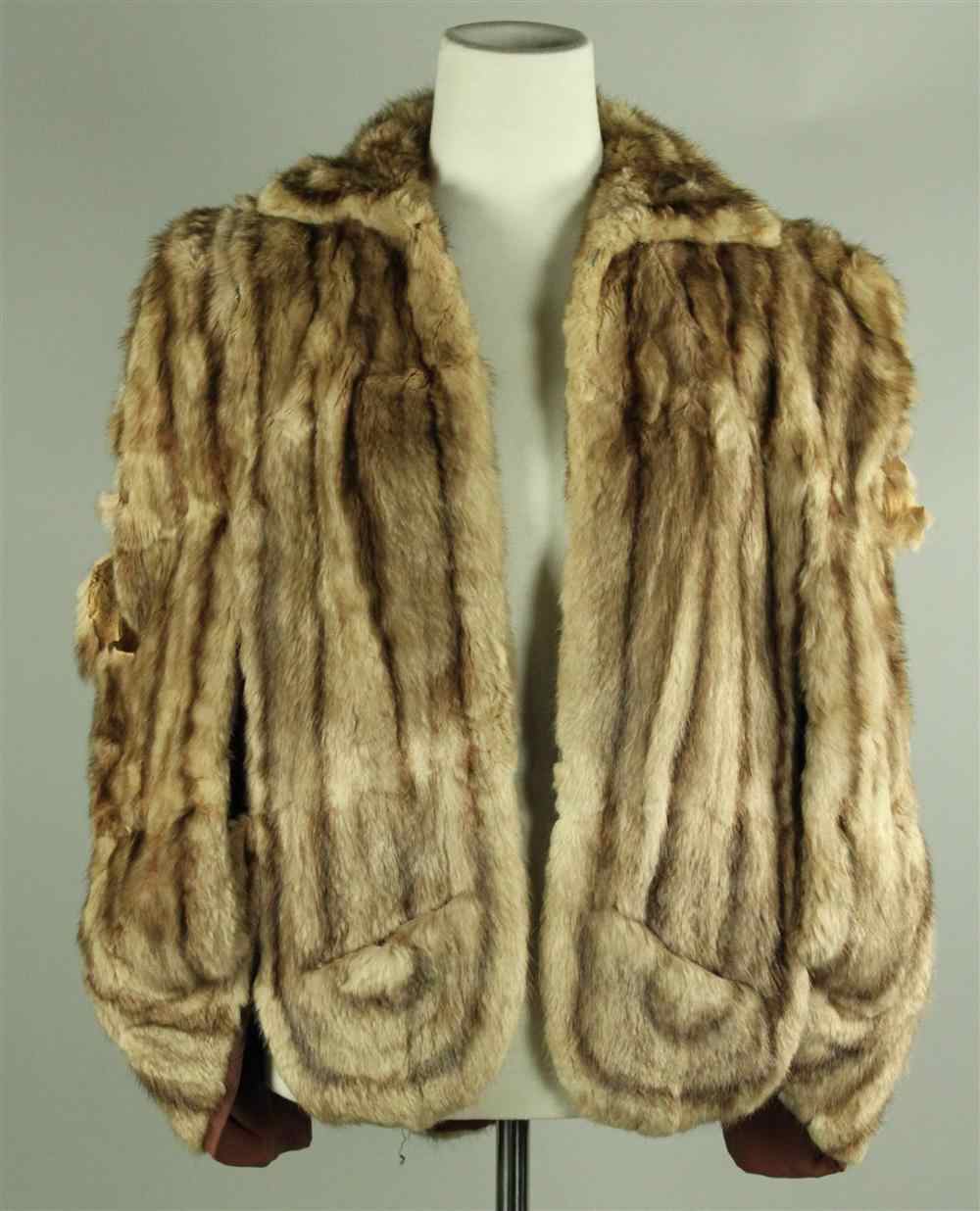 Appraisal: THREE FUR ACCESSORIES including a cream mink stole a fur