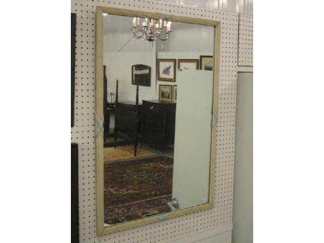 Appraisal: Decorator Mirror egg shell frame with blue ribbon x overall