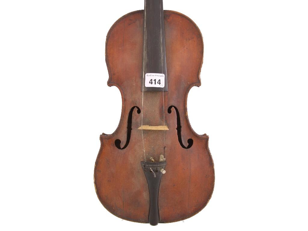 Appraisal: Two interesting th century violins in need of restoration