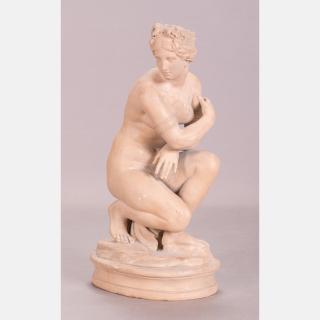 Appraisal: A French Terracotta Figure of a Bathing Venus th Century