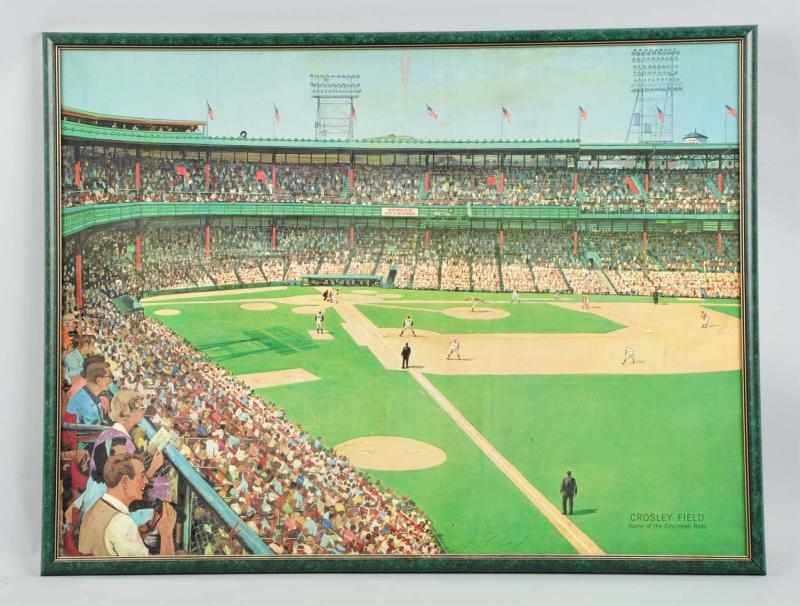 Appraisal: Large Vintage Print of Crosley Field Description Circa s Home