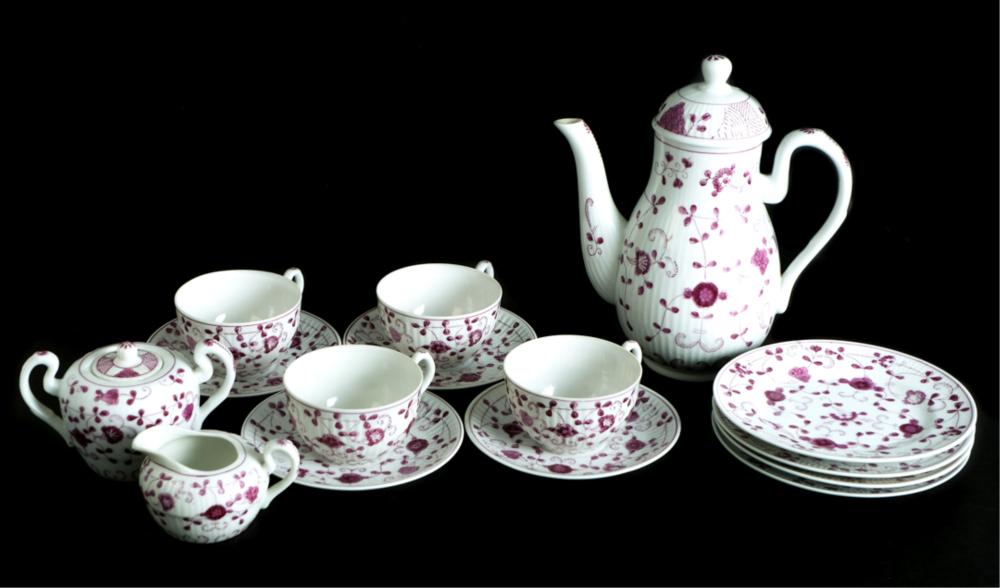 Appraisal: AUGUST WARNECKE PORCELAIN BREAKFAST SETAugust Warnecke porcelain breakfast set in