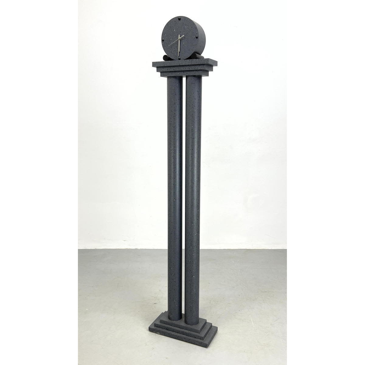 Appraisal: Memphis style tall column clock Battery operation Dimensions H inches