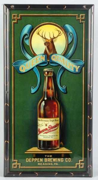 Appraisal: Deppen Brewing Co Reverse Glass Corner Sign Labeled bottle version