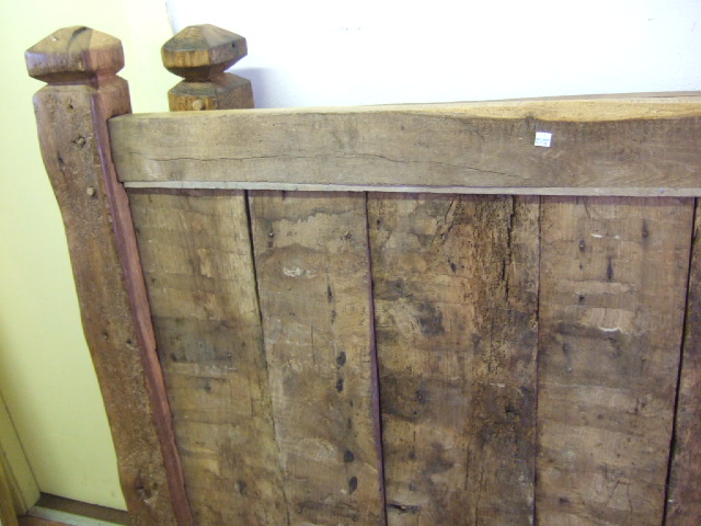 Appraisal: A th century oak double bed the head and foot