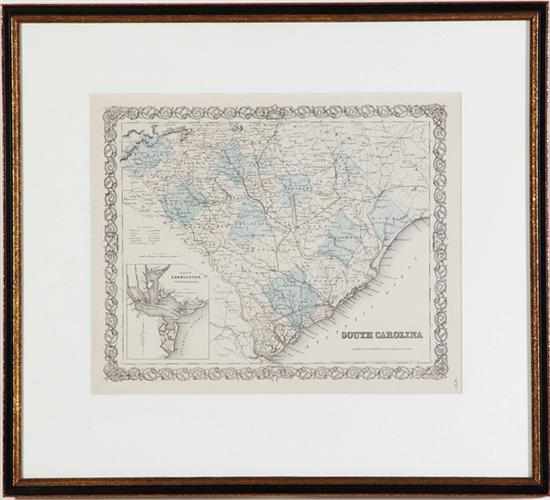 Appraisal: th century maps of South Carolina SOUTH CAROLINA inset with