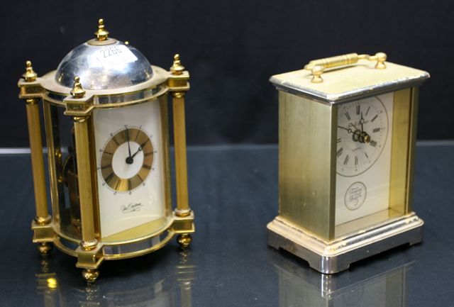 Appraisal: A French brass carriage clock by Du Chateau cm high