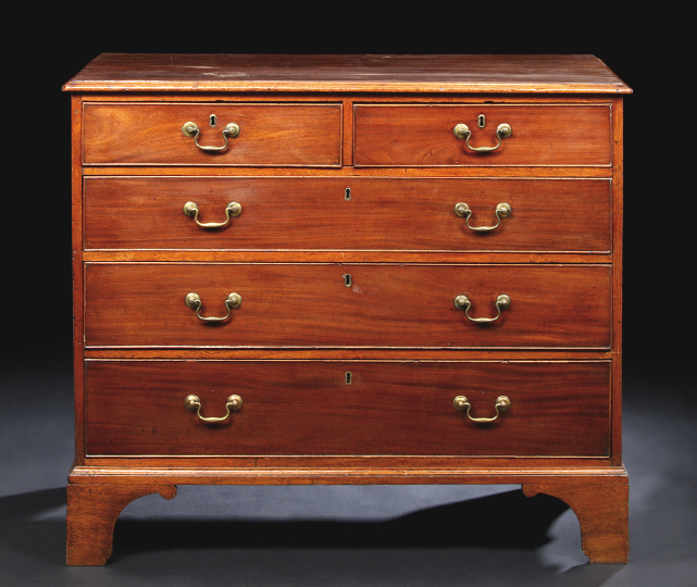 Appraisal: George III Mahogany Chest fourth quarter th century the rectangular