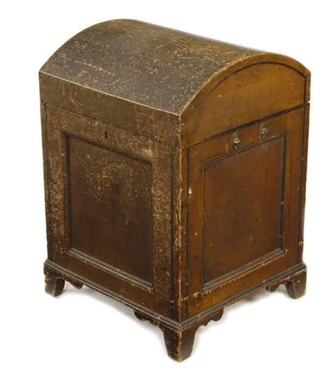 Appraisal: An early th century painted pine domed trunk