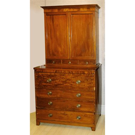 Appraisal: Federal Mahogany Bureau Bookcase Estimate -