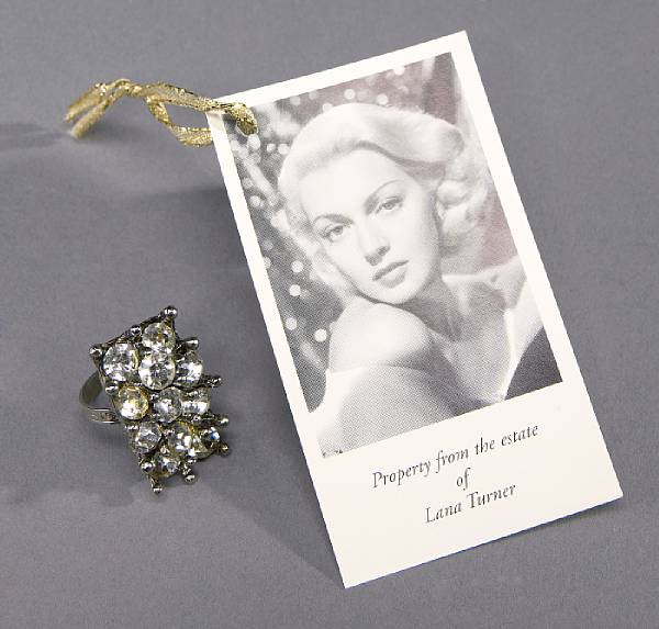 Appraisal: A Lana Turner ring s A costume piece made of