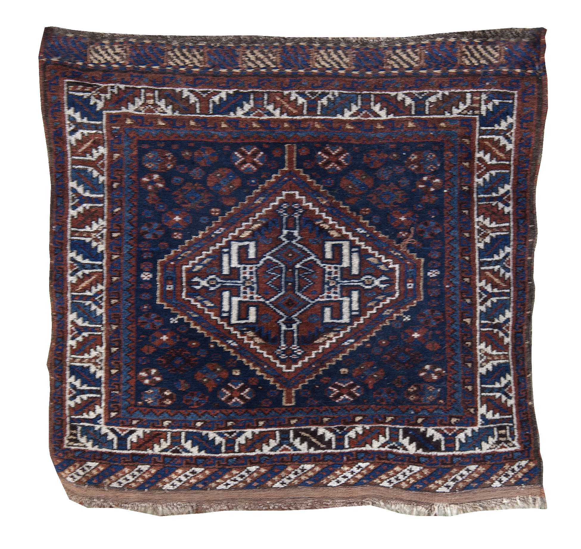 Appraisal: ORIENTAL RUG SHIRAZ BAG FACE ' x ' Small rust