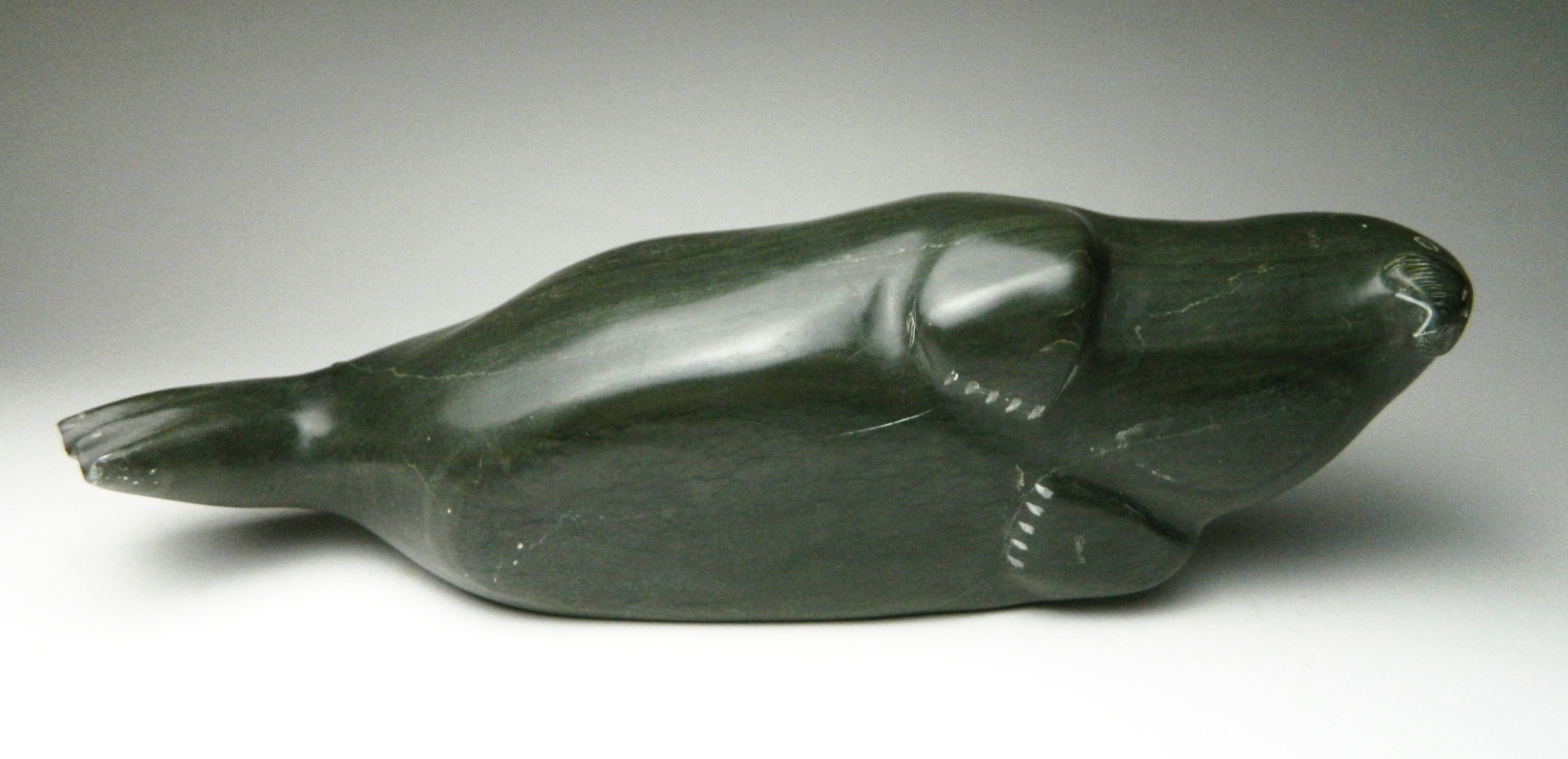 Appraisal: Sam Willie Belcher Island Seal- stone carving x x ''