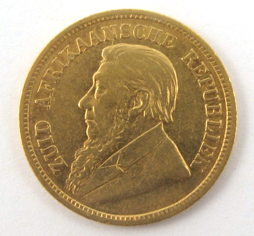 Appraisal: SOUTH AFRICAN REPUBLIC POND GOLD COIN fine gold grams mm