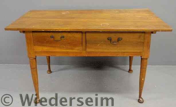 Appraisal: Pennsylvania walnut Queen Anne tavern table c with two drawers