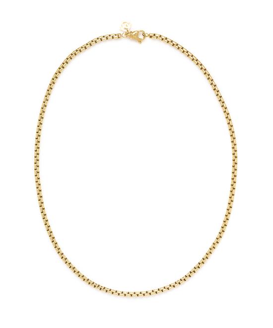 Appraisal: Sale Lot An Karat Yellow Gold Box Chain Necklace David