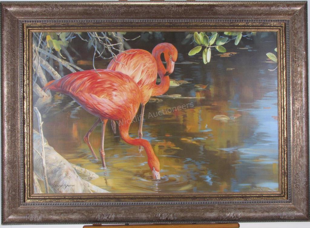 Appraisal: A framed giclee by Shirley Greene Zimbabwe b depicting two