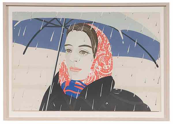 Appraisal: Alex Katz American b Blue Umbrella Lithograph signed and marked