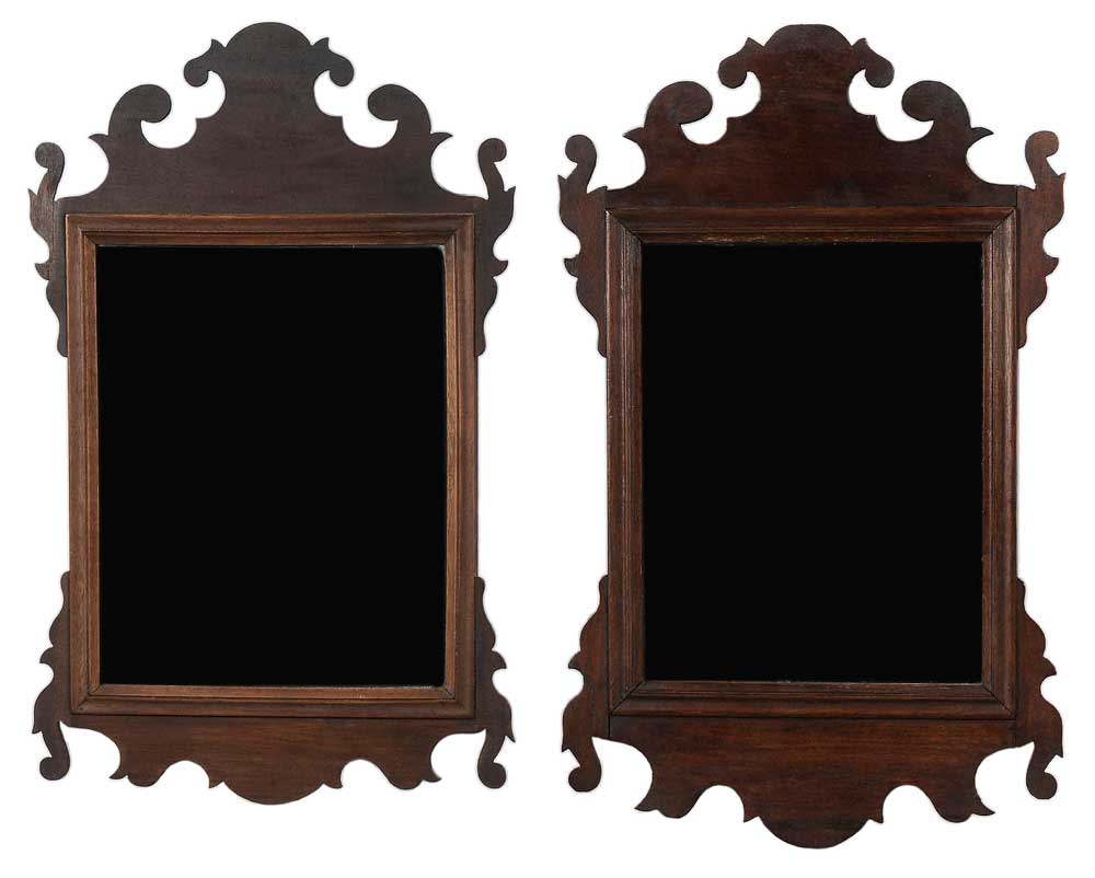 Appraisal: Near Pair Chippendale Mahogany Mirrors British or American late th