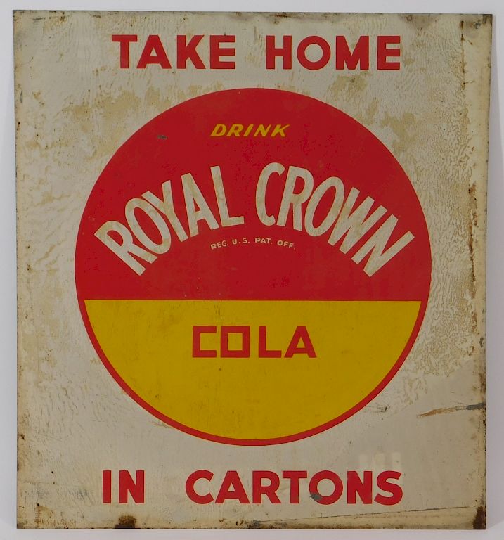 Appraisal: Drink Royal Crown Cola Advertising Tin Sign United States th