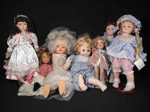 Appraisal: Group lot assorted dolls Includes Madame Alexander porcelain Shirley Temple