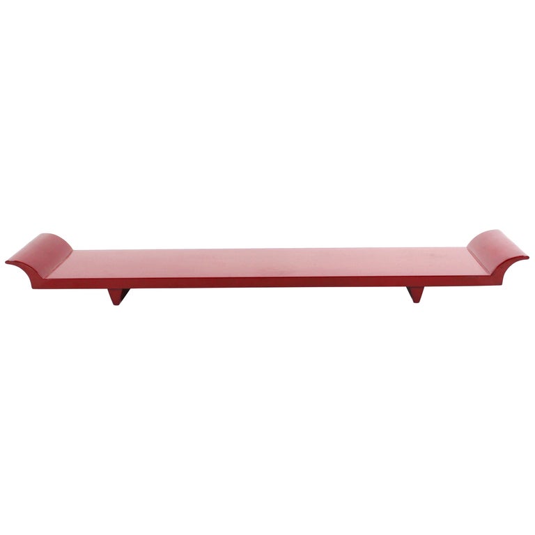 Appraisal: MODERN ASIAN STYLE RED LACQUERED DISPLAY BOARD Modern Asian style