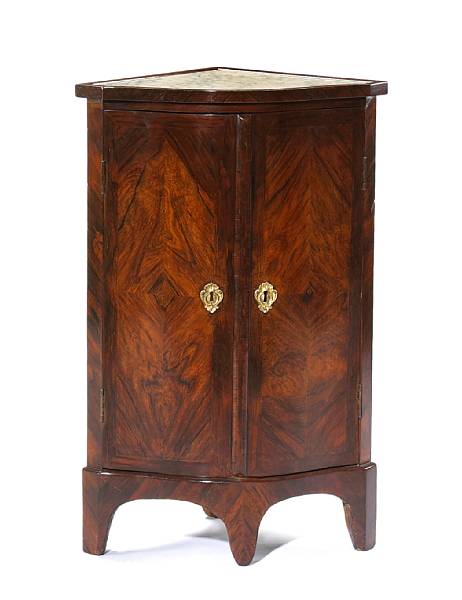 Appraisal: A Louis XV rosewood encoignure mid th century The serpentine