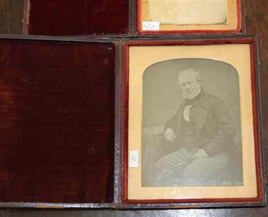 Appraisal: A collection of thirty four th century daguerreotypes and ambrotypes