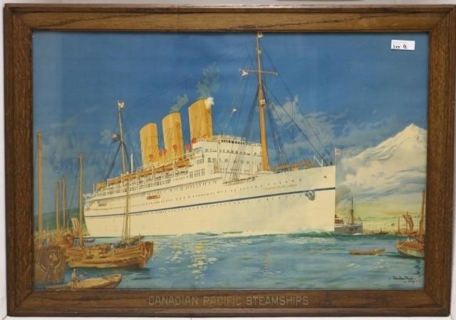 Appraisal: EARLY TH C FRAMED COLORED LITHOGRAPHS ONEIS THE QUEEN MARY