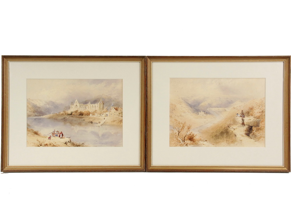 Appraisal: PAIR OF ENGLISH WATERCOLORS - Late th to early th