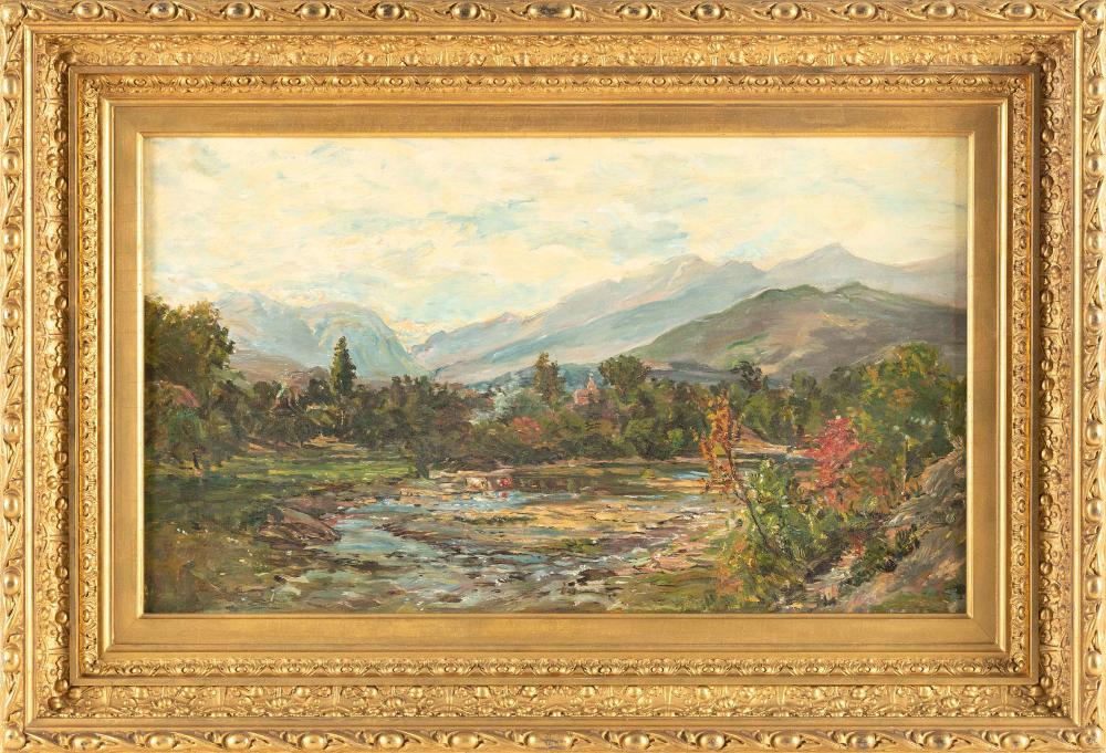 Appraisal: AMERICAN SCHOOL LATE TH CENTURY VIEW OF FRANCONIA NOTCH NEW