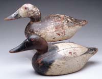 Appraisal: PAIR OF MASON CANVAS BACK DUCK DECOYS Original paint working